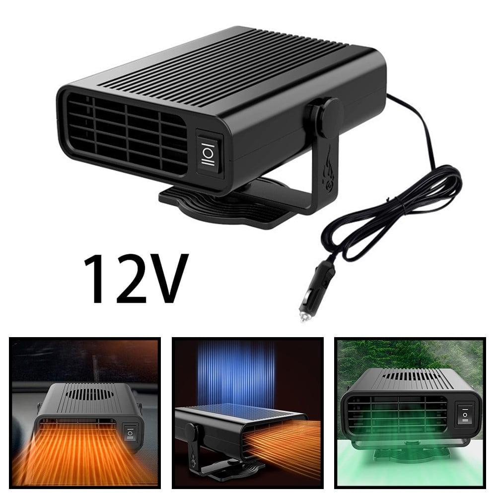 12V 2 in 1 Portable Car Cooler. Auto Electronic Air Conditioner Fan Fast Cooling Car Heater Heating/Natural Wind Function