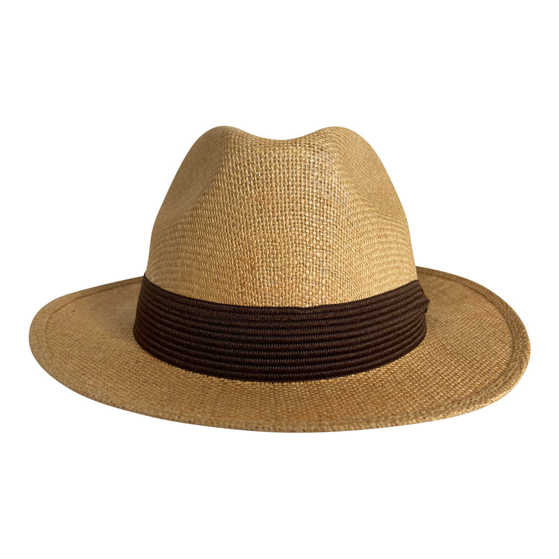 Short Brim Panama Hat Handmade from 100% Oaxacan Jute - Cafe Con Leche