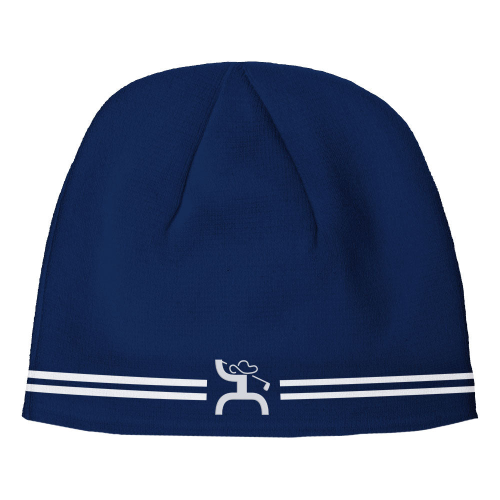 "Hooey Golf Beanie" Blue w/White Stripes