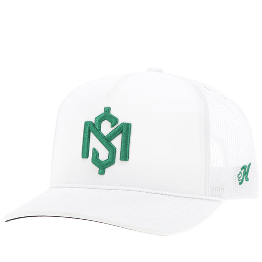 "Shad Mayfield " Hat White w/Green Logo