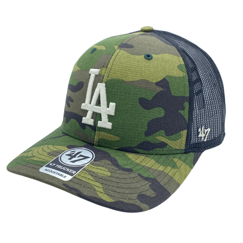 Los Angeles Dodgers '47 Camo Trucker Mesh Snapback Hat