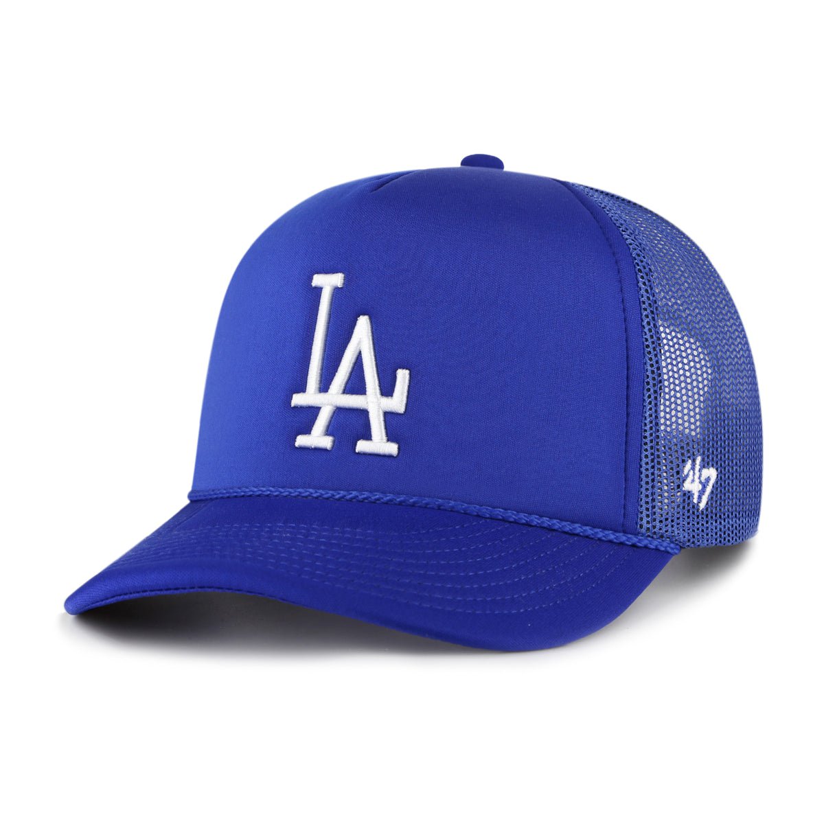 Los Angeles Dodgers Cooperstown Rewind Foam Front Mesh '47 Trucker Hat