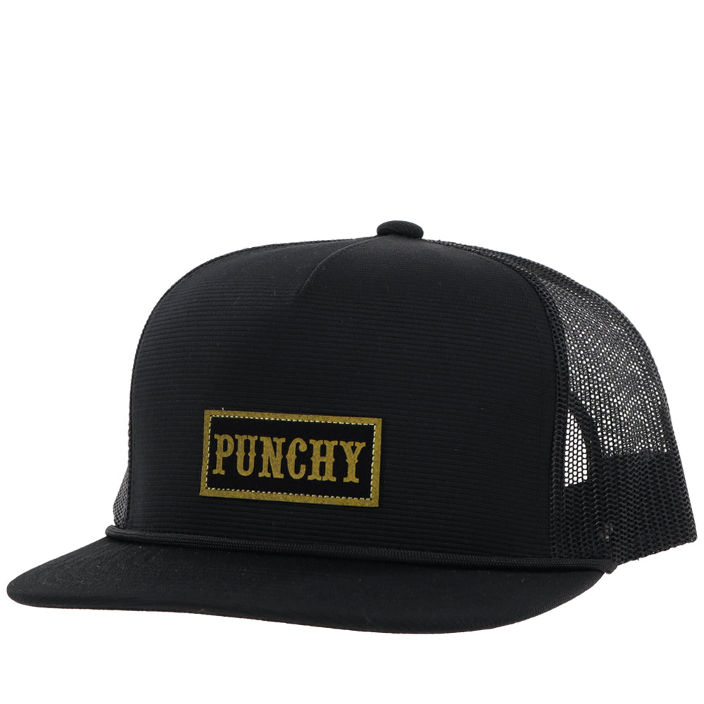 "Punchy" Hat Black w/Gold Patch