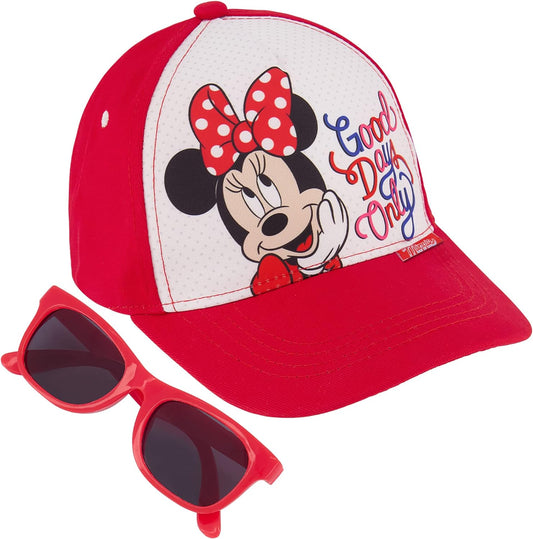 ABG Accessories Girls' Little Baseball Cap & Sunglasses, Minnie Mouse, Peppa Pig Or Frozen Adjustable Toddler Hat Ages 2-4