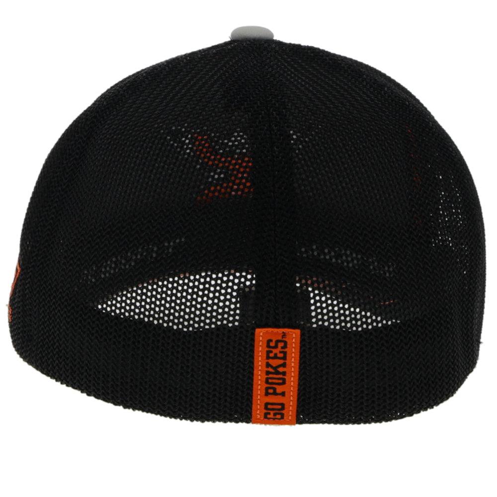 Oklahoma State University Flexfit, Grey/Black w/Orange/Black Logo