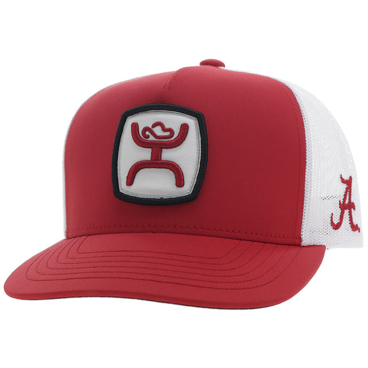 "University Of Alabama" Hat Red/White w/Square Patch