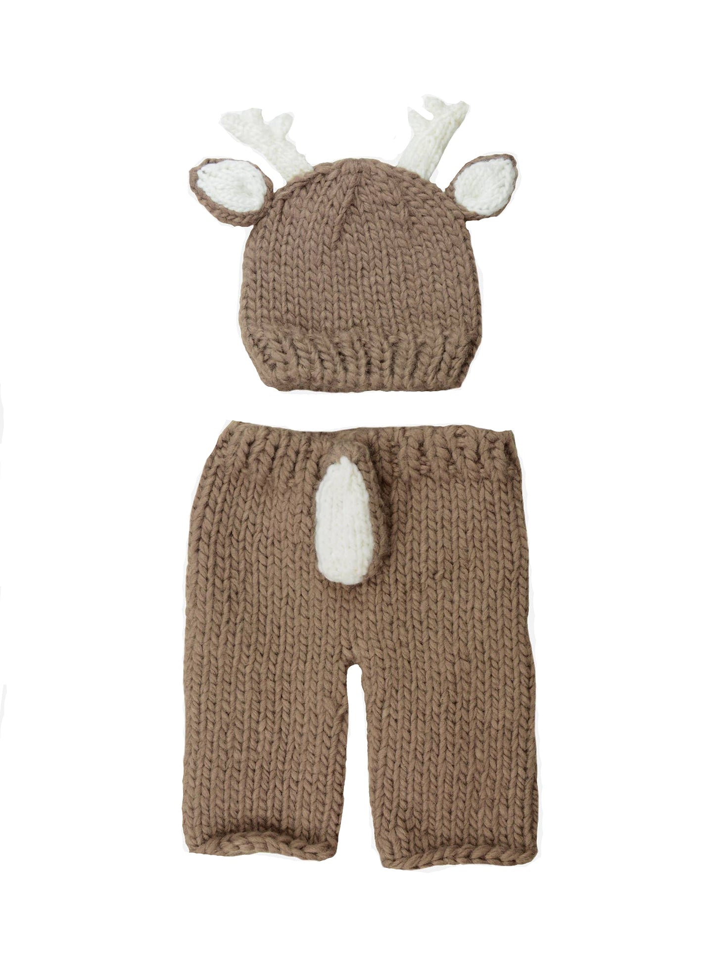 Deer Hand Knit Newborn Set