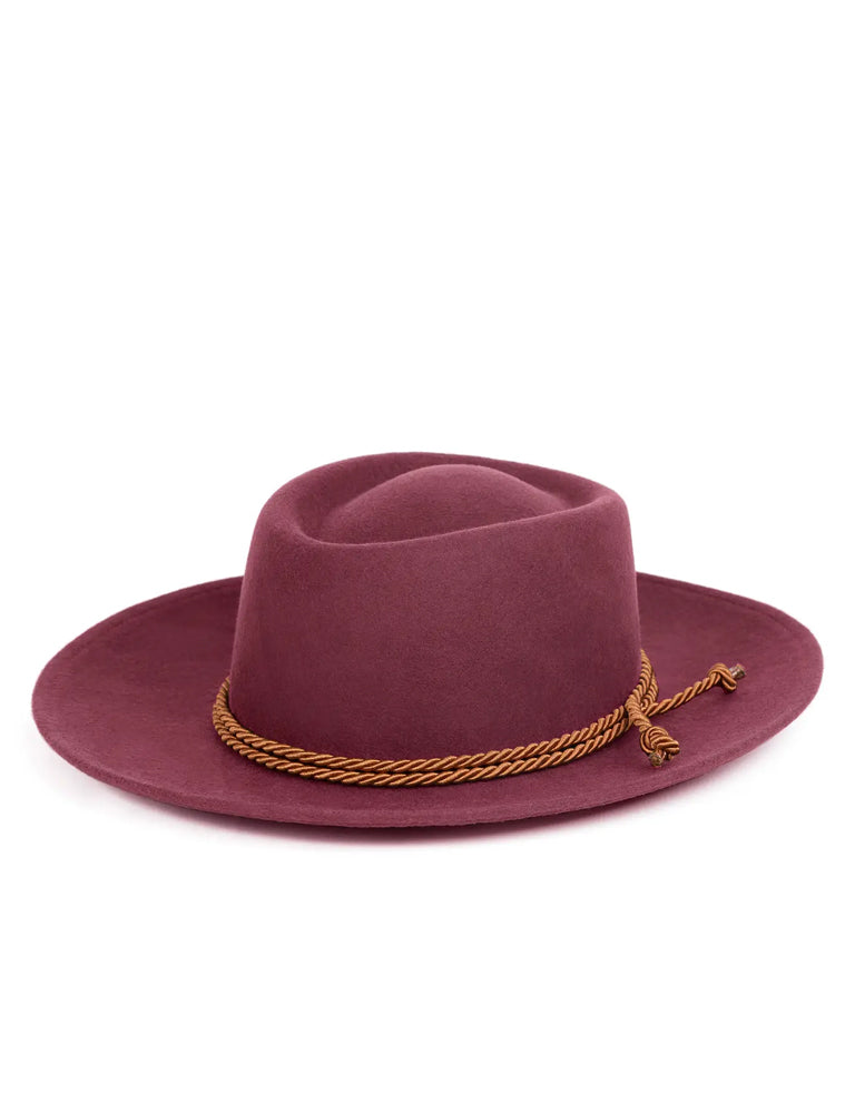 Burgundy Fine Felt Hat - Unisex