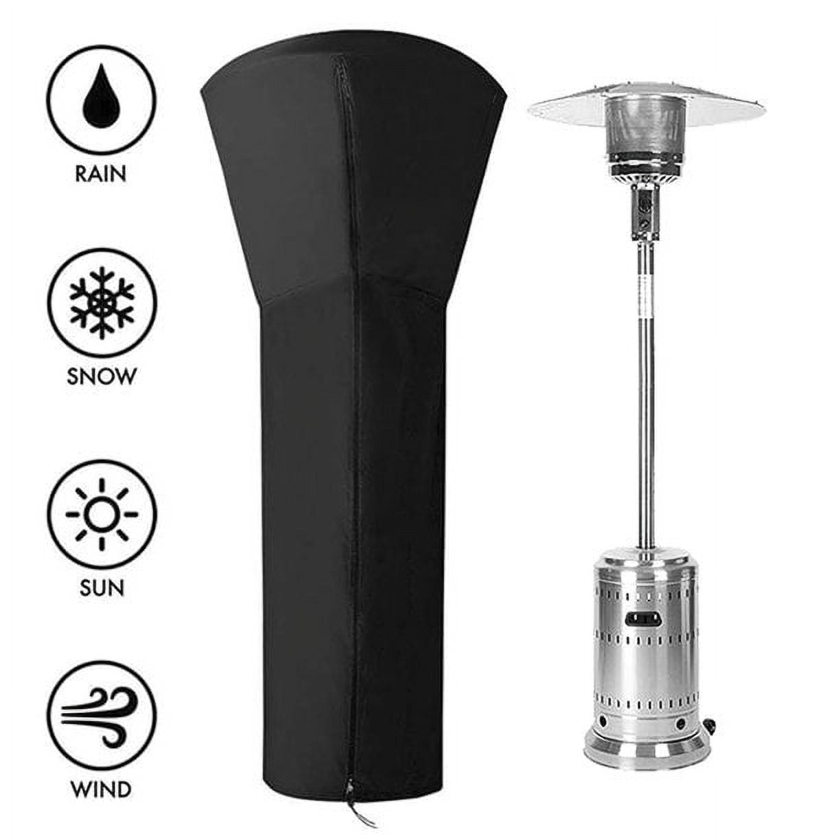 Everso Patio Heater Cover.Heavy Duty Oxford Heater Protector Waterproof Windproof Anti-UV Garden Upright Heater Screen Cover