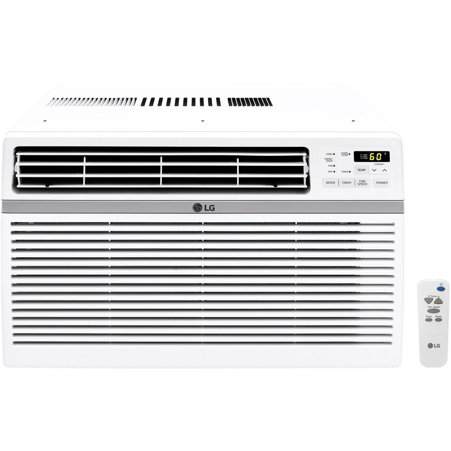 LG 10.000 BTU Smart Window Air Conditioner. Cools up to 450 Sq. Ft.. Smartphone and Voice Control works with LG ThinQ. Amazon Alexa and Hey Google. 3 Cool & Fan Speeds. 115V
