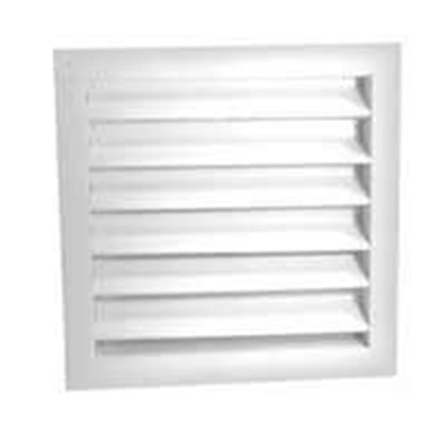 Master Flow 14 in. W x 24 in. L White Aluminum Wall Louver