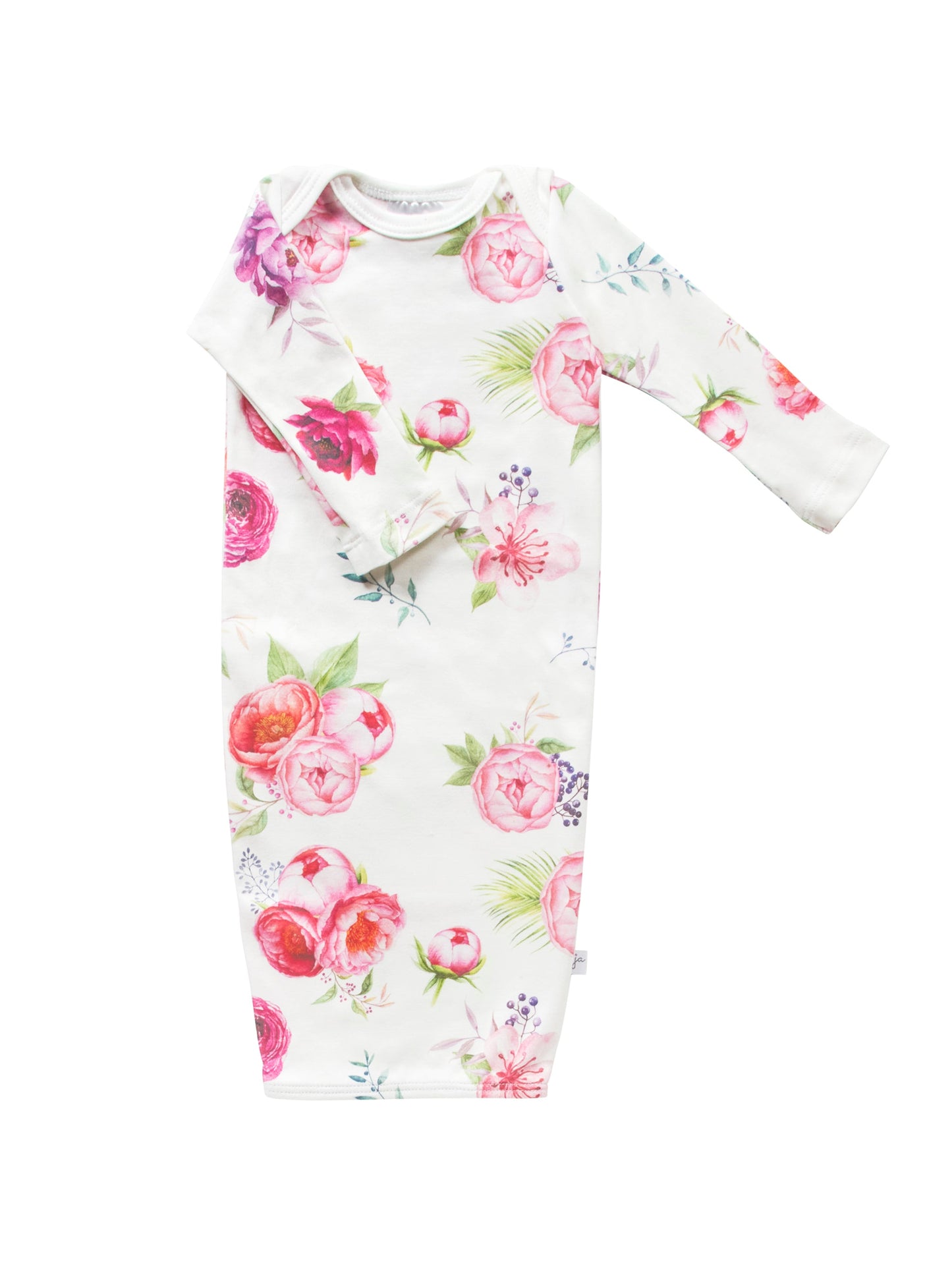 Peonies Organic Baby Gown