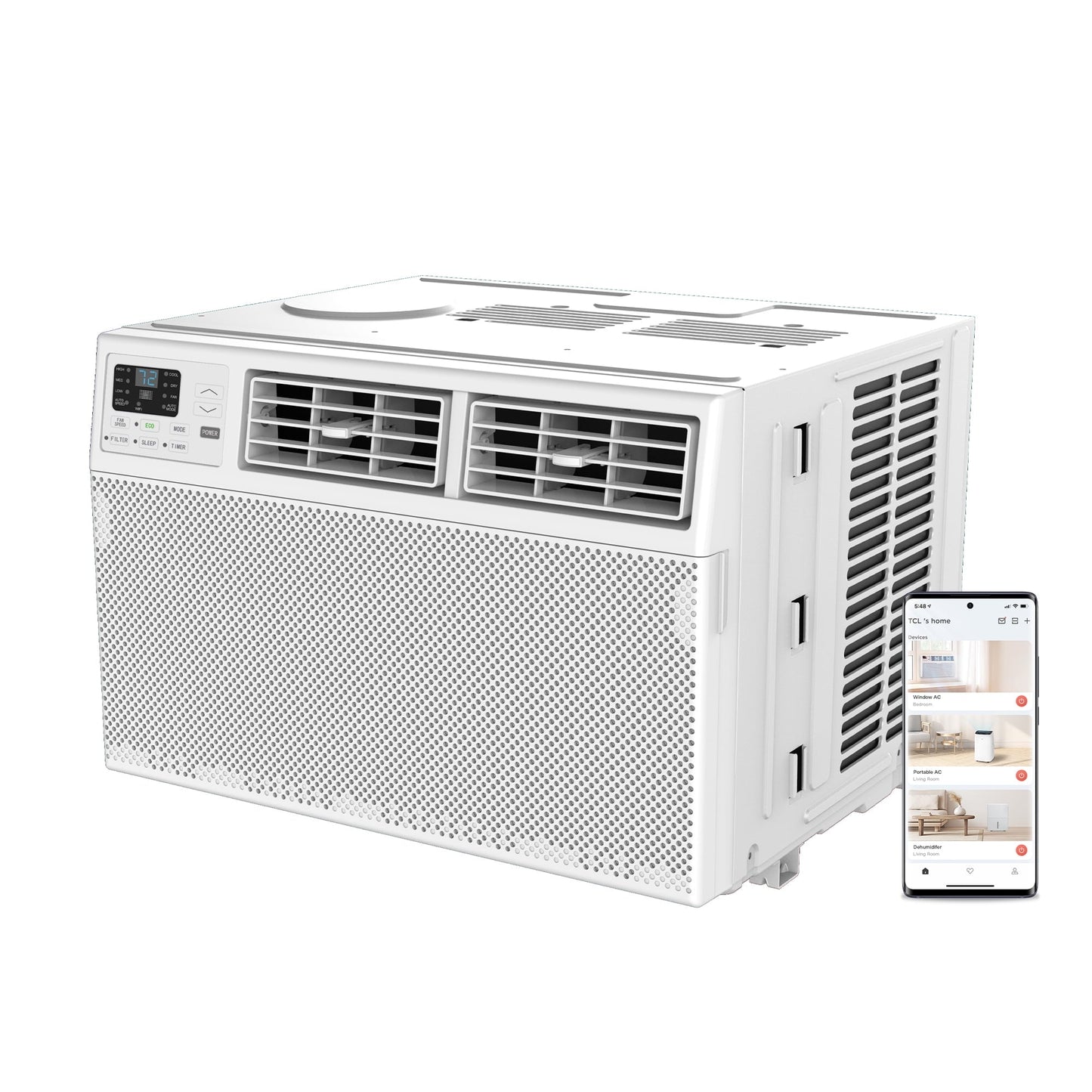 TCL 10.000 BTU Smart Window Air Conditioner. White. W10W9E2-3