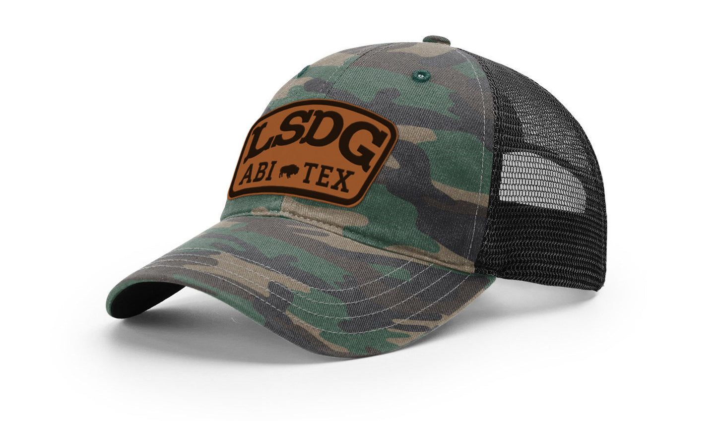 LSDG Unstructured Trucker Hat- Green Camo