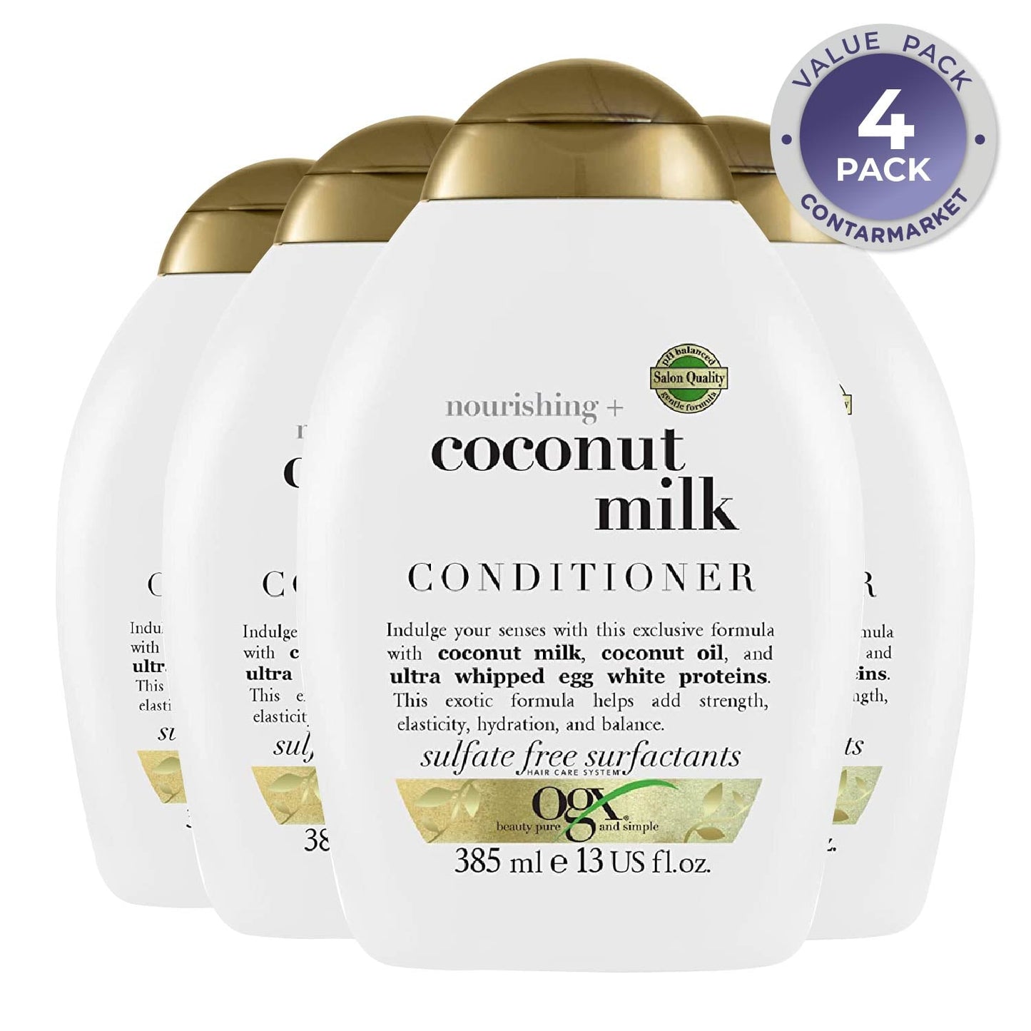 OGX Nourishing + Coconut Milk Conditioner 13 Oz Each, 4 Pack