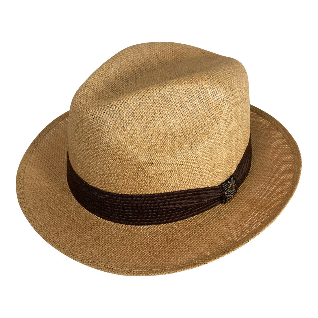 Short Brim Panama Hat Handmade from 100% Oaxacan Jute - Cafe Con Leche