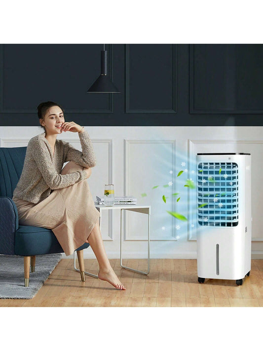 4-In-1 Evaporative Air Cooler With 12L Water Tank And 4 Ice Boxes-White