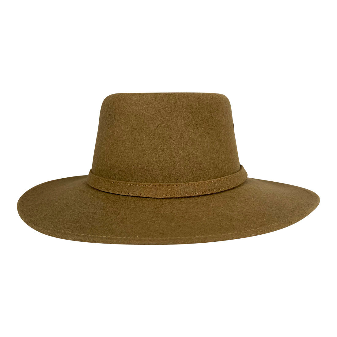 Angel Eyes Wide Brim Hat Handmade from Oaxacan Sheep's Wool - Light Brown