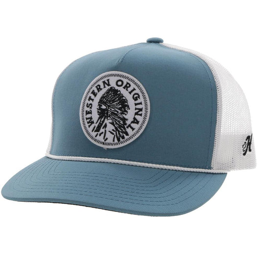 "Quanah" Hat, Teal/White Snapback
