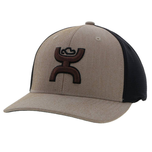 "Ash" Tan/Black Flexfit Hat