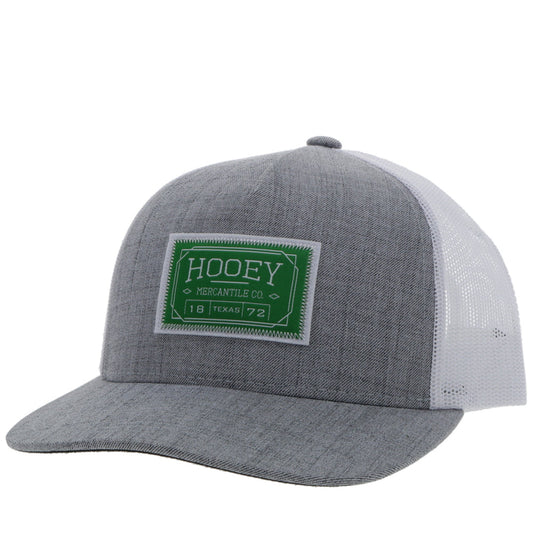 "Doc" Grey/White Hat w/ Green Patch