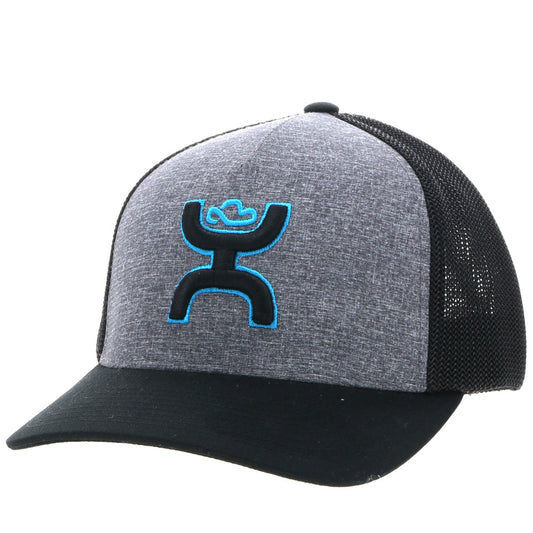 "Coach" Charcoal/Black Hat w/Black & Blue Logo
