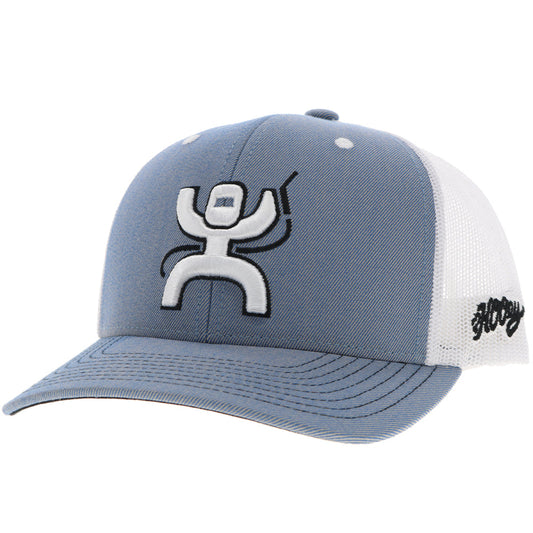 "Arc" Hat Denim/White