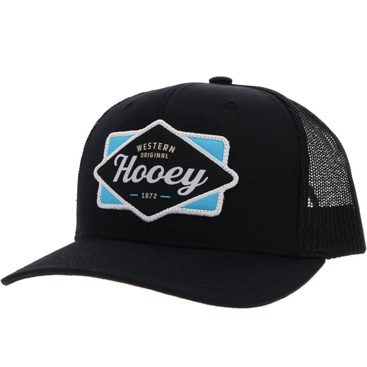 "Diamond" Hat Black w/Light Blue/Black/ White Patch