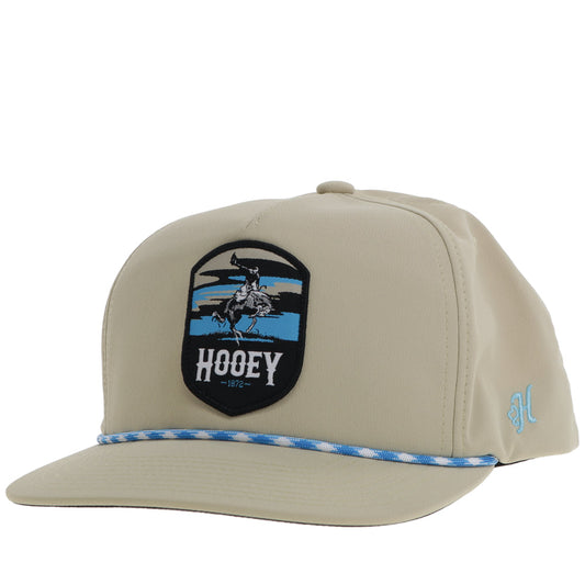 "Cheyenne" Hat Tan w/Blue/Grey/Black Patch