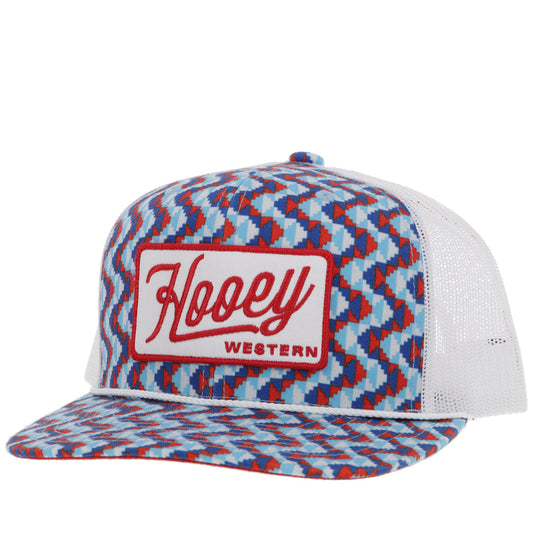 Youth "Lakota" Hat Blue/White w/Red & White Patch