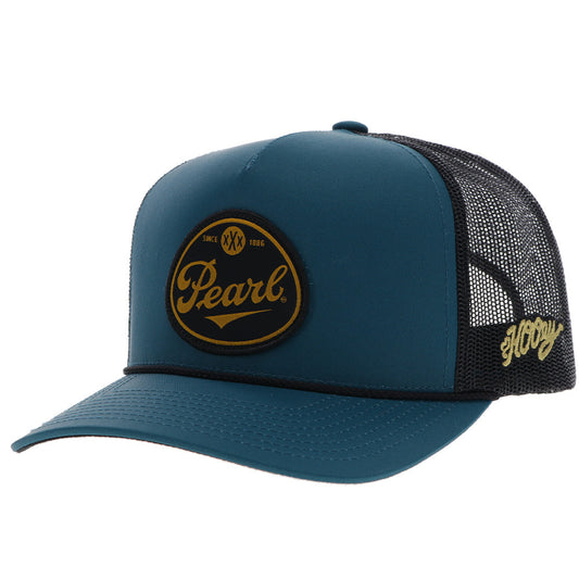 "Pearl" Hat Blue/Black w/Golden Patch