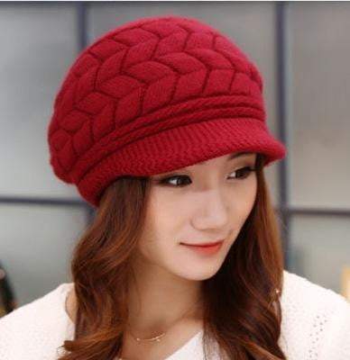 Fall Winter Beanies Knitted Rabbit Hats