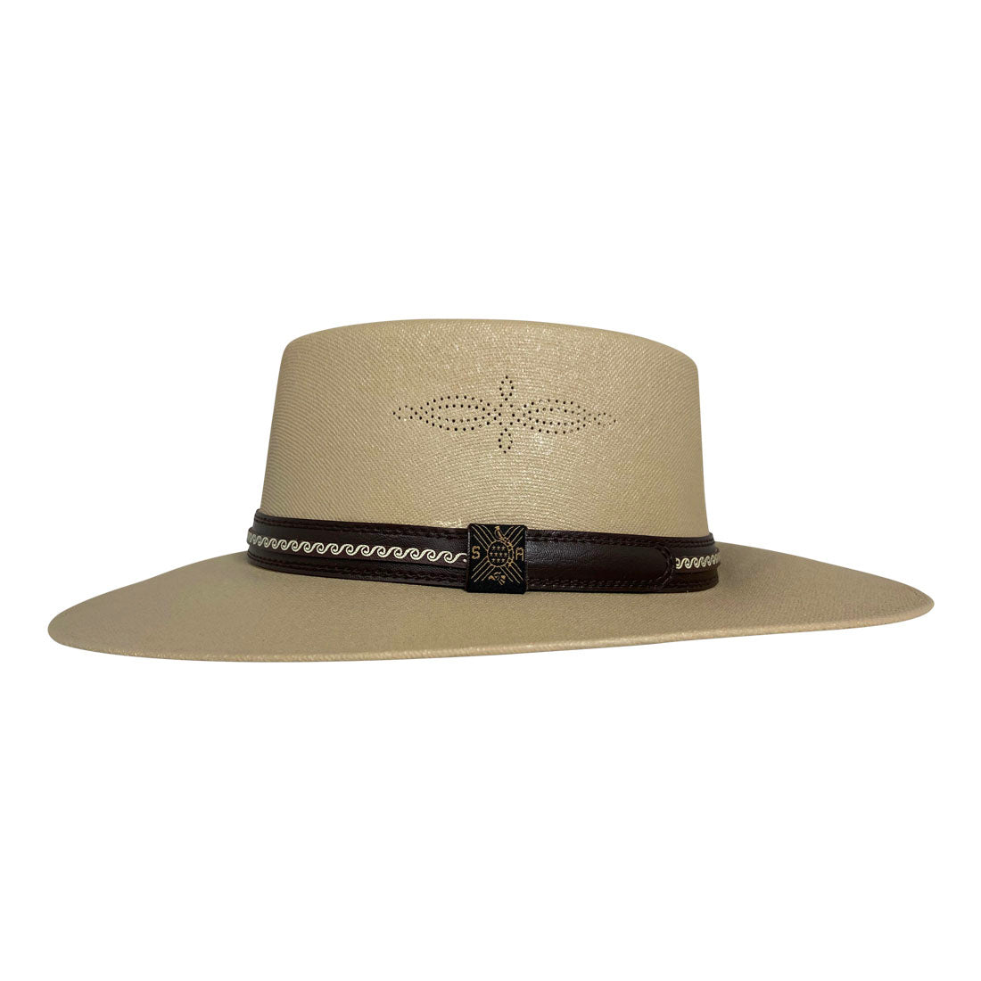 Angel Eyes Wide Brim Hat Handmade from 100% Oaxacan Cotton - Dark Brown