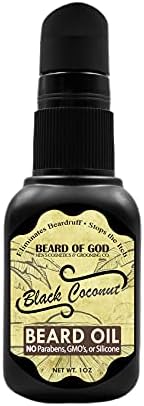 Beard of God Black Coconut - 1 oz. Nourishing Beard Oil - Natural, Organic & Handcrafted in USA