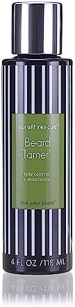 MGA Vegan Beard Tamer - Scruff Rescue Beard Conditioning Balm for Men | Beard Balm Nourishes Underlying Skin & Controls Coarse, Unruly or Prickly Whiskers | Non Greasy | Masculine Wood & Citrus 4OZ