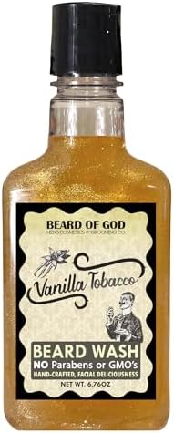 Titanium Beard Wash Shampoo Soap, Moisturizes, Nourishes & Repairs - Handcrafted & Made in USA (Vanilla Tobacco)
