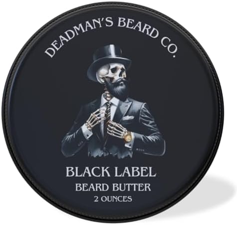Deadman's Premium Beard Butter - Condition, Strengthen & Hyrdates Beard - Optimal Hybrid Butter Blend - Black Label Scent