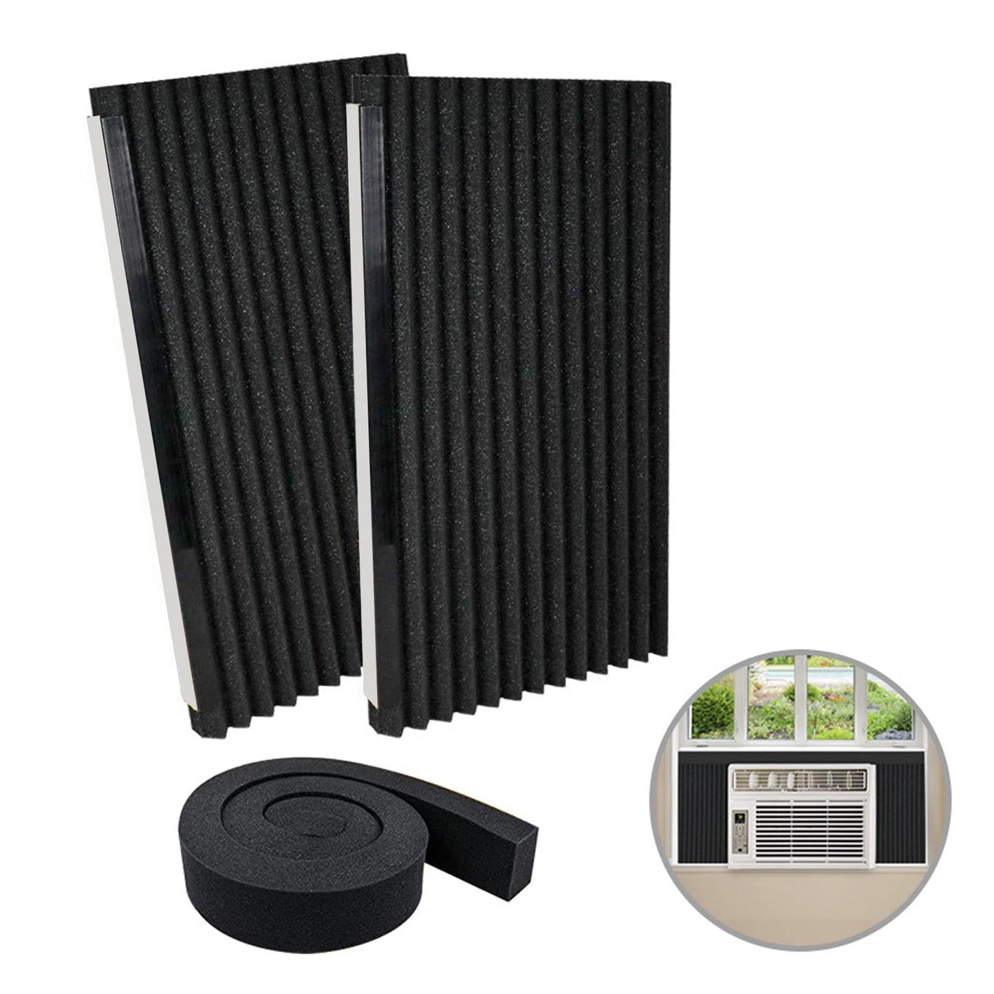 TISHITA Window Air Conditioner Side Panels Foam Insulation and Foam Strip Self Paste