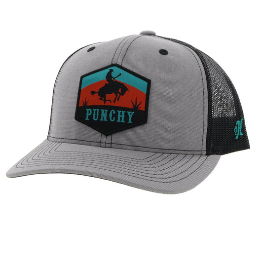 "Punchy" Youth Grey/Black Hat