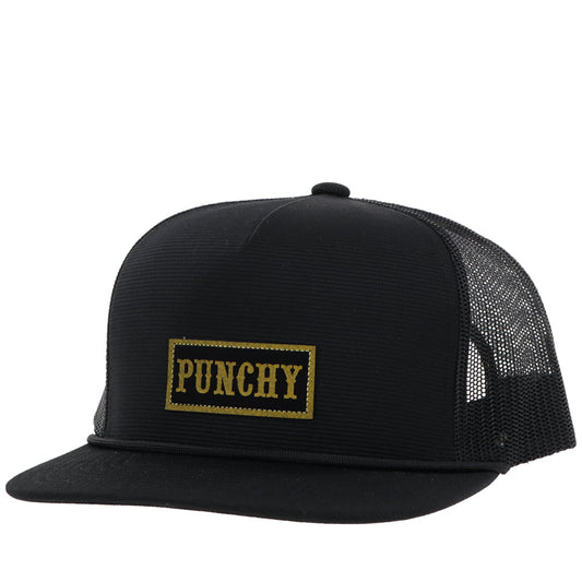 "Punchy" Hat Black w/Gold Patch