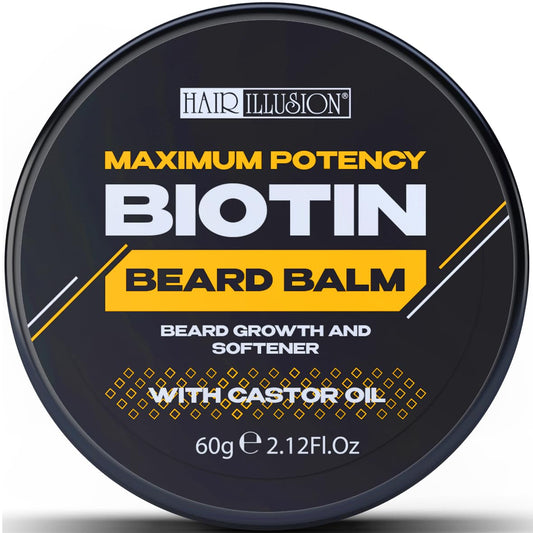 Hair Illusion Maximum Potency Biotin Beard Balm For Beard Growth And Softening