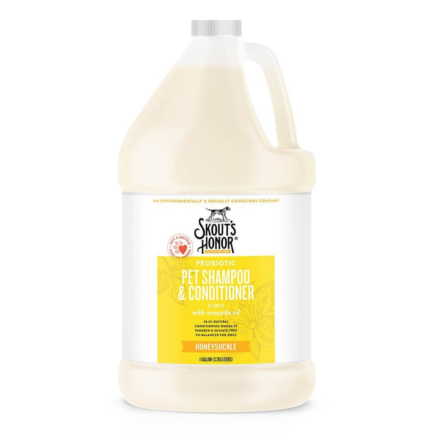 Skouts Honor Dog Shampoo Conditioner Honeysuckle 1 Gallon