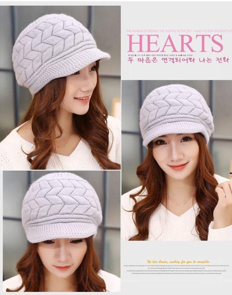Fall Winter Beanies Knitted Rabbit Hats