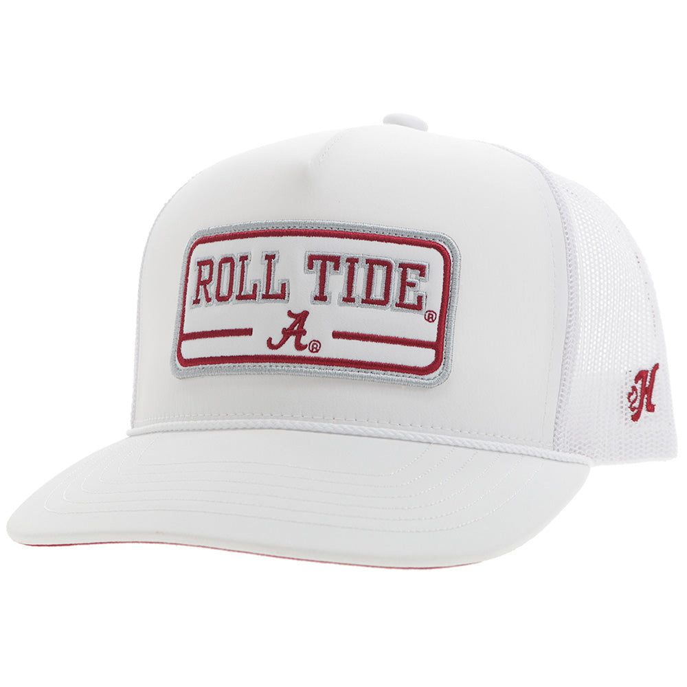 "University Of Alabama" Hat White w/Rectangle Patch
