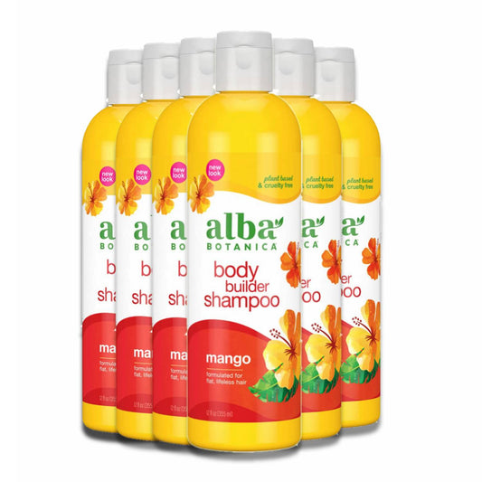 Alba Botanica Body Builder Shampoo, Mango, 12 Oz - 6 Packs