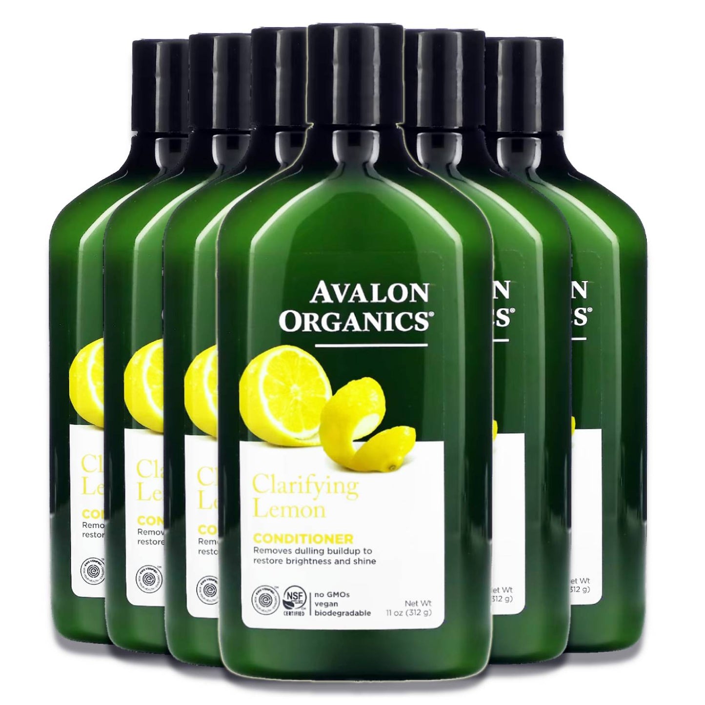 Avalon Organics Clarifying Lemon Conditioner, 11 Fl. oz, 6 Pack