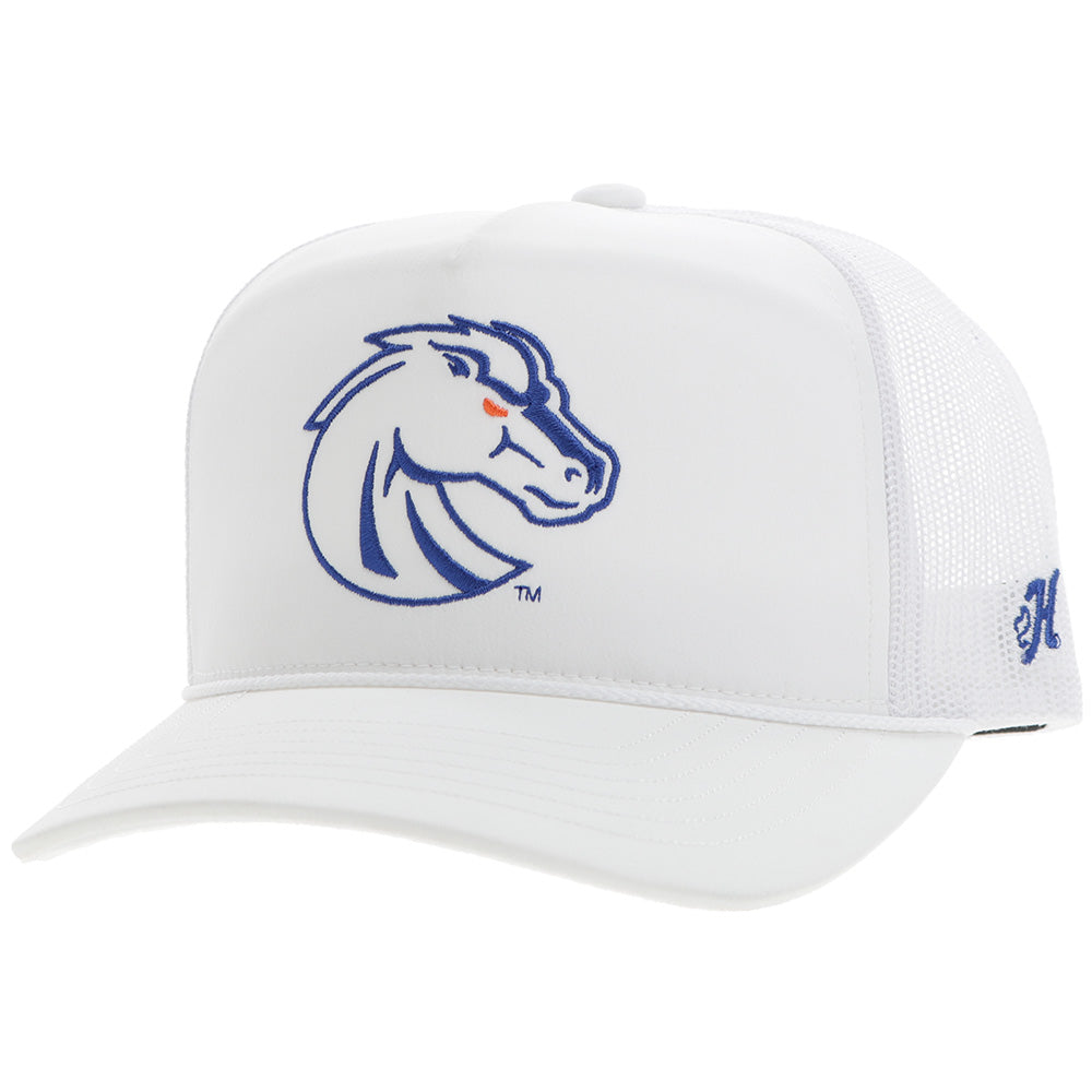 Boise State University White w/Blue Bronco Logo