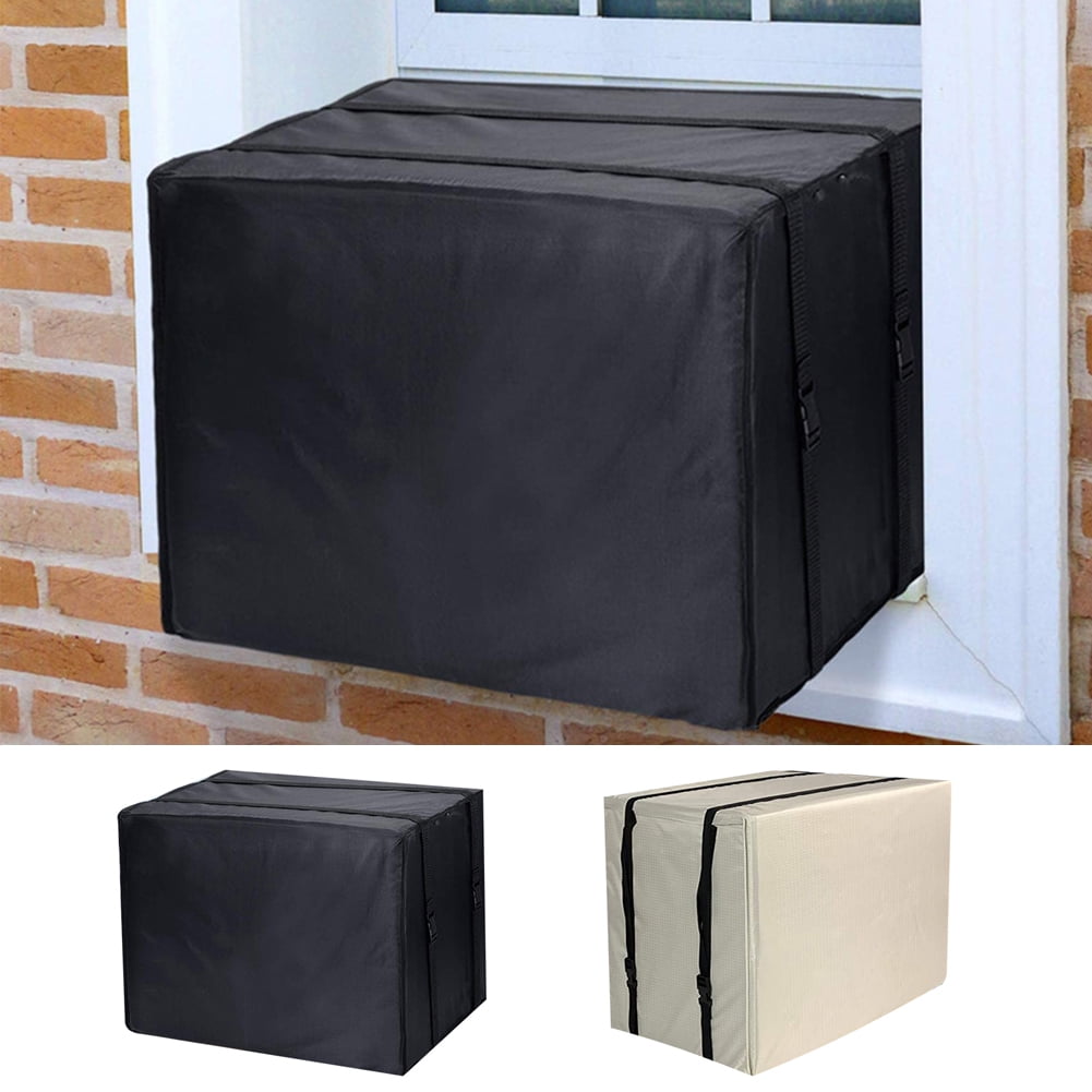 Cheers.US Window Air Conditioner Cover Outdoor. Outside Window AC Unit Cover Black Dust-Proof Waterproof AC Cover Outdoor Window A