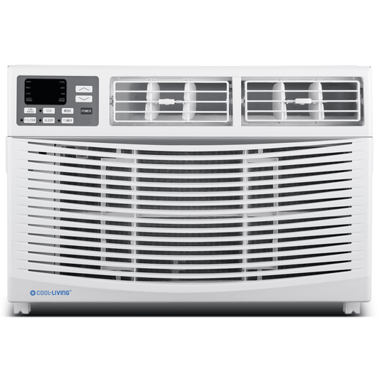 Cool-Living 8.000 BTU 115-Volt Window Air Conditioner with Digital Display and Remote. White