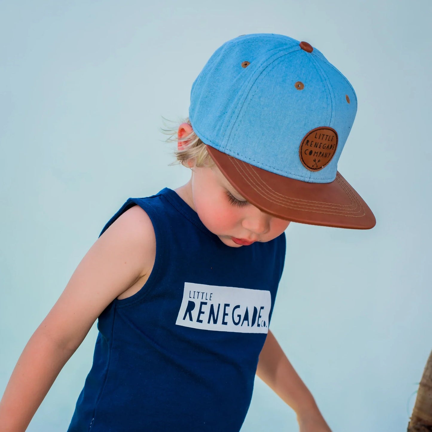 Little Renegade Company - Denim & Tan Cap